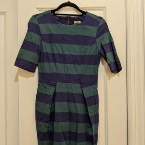 Fossil Stella 3/4 Sleeved Striped Sheath Dress